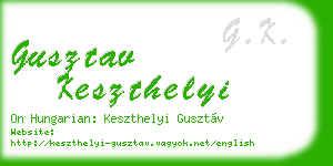 gusztav keszthelyi business card